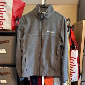 Columbia Men's Granite Mountain Fleece Jacket Sz Small Charcoal Grey